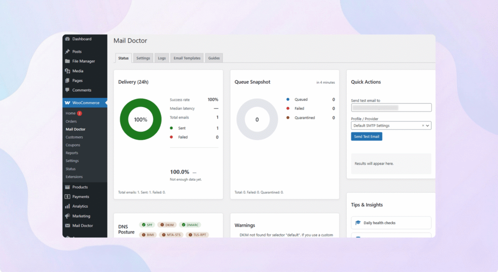 Mail Doctor Dashboard